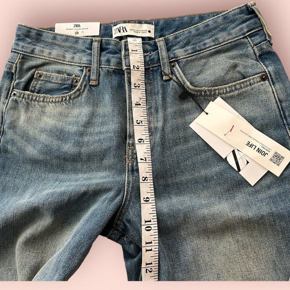 Zara The Raw Hem Mid Rise Slim Jeans - Picture 3 of 10